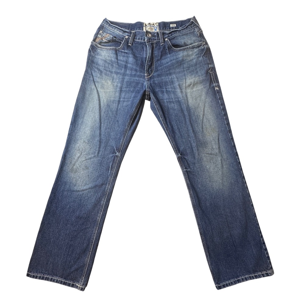 Ariat M2 Jeans Mens 32x30 Blue Cole Relaxed Boot Cut Traditional Denim 10021850
